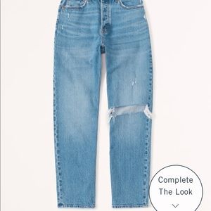 NWT abercrombie dad high rise jean curve love